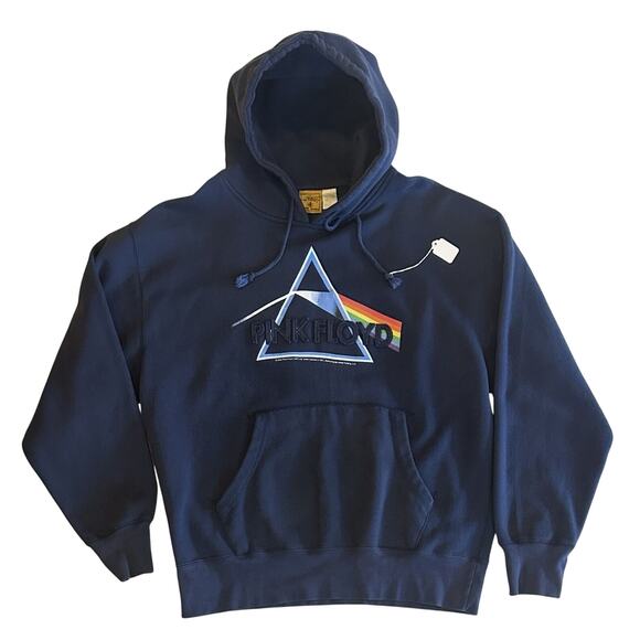 Vintage Rockware Anthill Trading Licensed Pink Floyd Hoodie Jacket Men's XL Navy - Picture 1 of 7